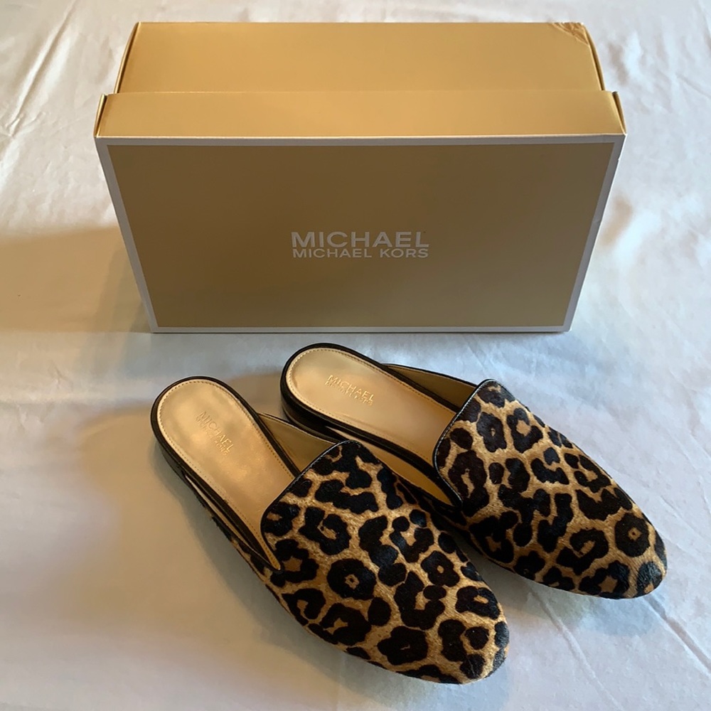 Michael Kors Natasha Animal Slide Shoes - 9M